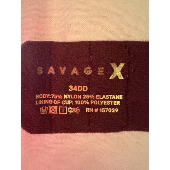 Savage X Fenty Push Up Sparkly Copper Bronze Plum Underwire Lined Bra 34DD *NEW* - Picture 8 of 11